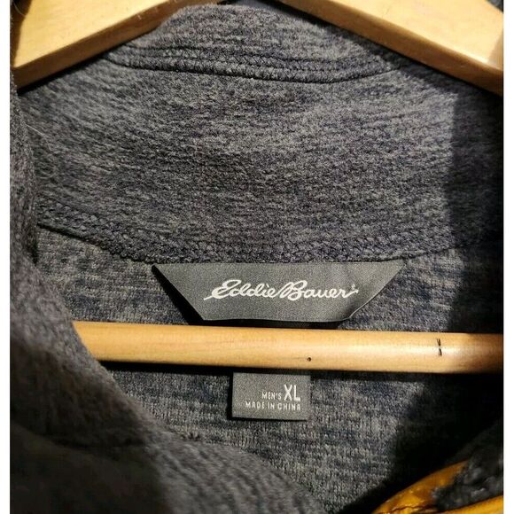 Eddie Bauer Jacket Mens XL Cloud Fleece 1/4 Zip Performance Pullover Zip Pocket - Picture 4 of 4